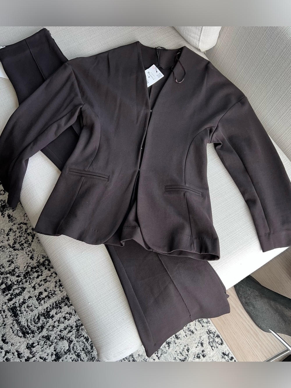 Men's Dark Brown Tailored Blazer & Trouser Set